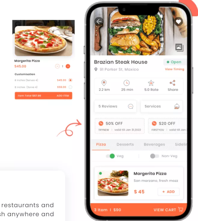 food delivery app multiple restaurant food delivery